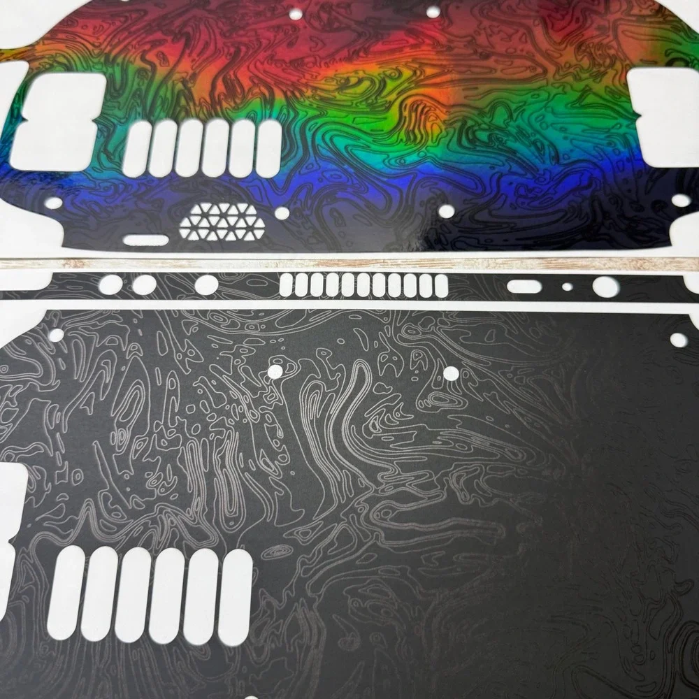2 sets Dbrand Steam Deck Console Skin Triple Black Holographic  Decal